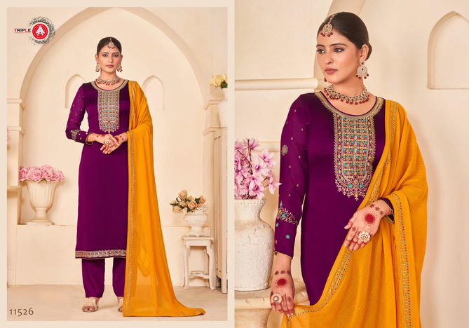 Anokhi By Triple Aaa Fancy Silk Designer Dress Material Wholesale Shop In Surat
